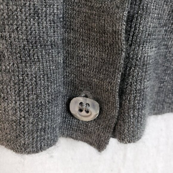 PRADA Cashmere Silk Cardigan Sweater Knit Gray size 42 US 6 Authentic - Picture 14 of 16